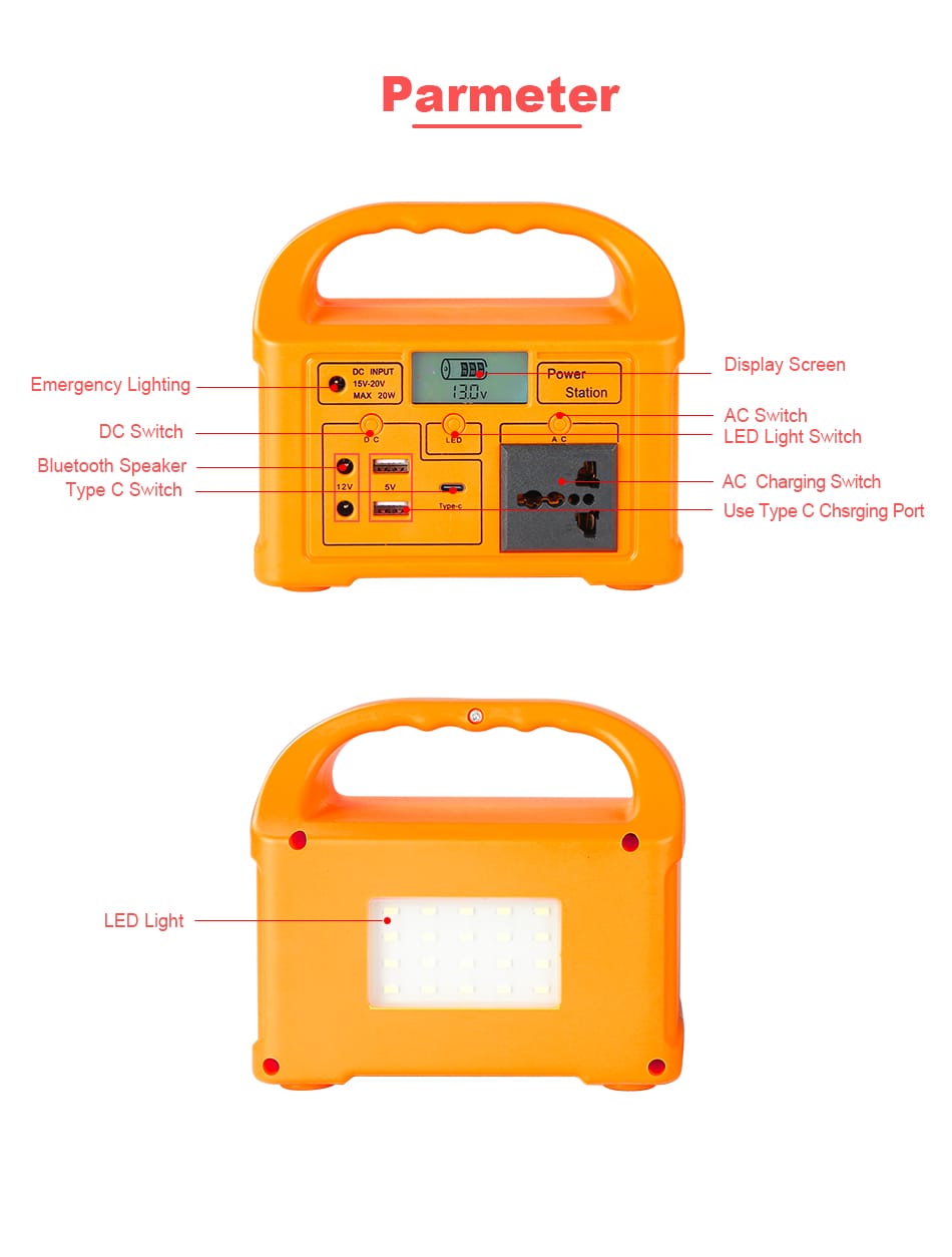 MD-SCP12-12.8V-6A portable solar power station application scene
