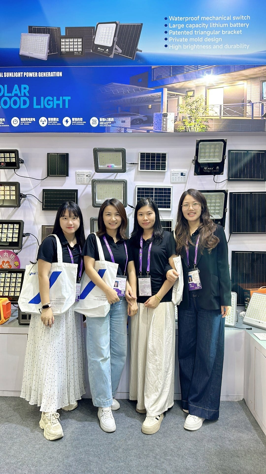 VMAX to Exhibit at the 140th Autumn Canton Fair 2026 140th Autumn Canton Fair 2026 VMAX booth team at Canton Fair with solar lighting and energy storage products
